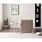 Fauteuil d'appoint en bois massif rembourré