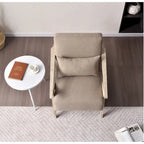 Fauteuil d'appoint en bois massif rembourré