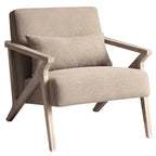 Fauteuil d'appoint en bois massif rembourré