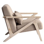Fauteuil d'appoint en bois massif rembourré