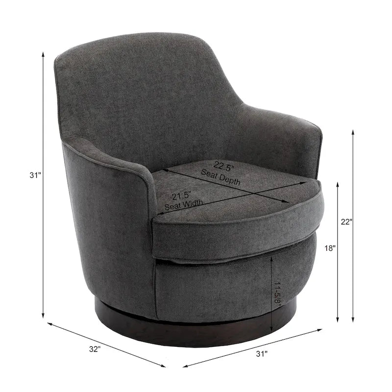 Rosedale Wood-based Swiveling Accent Chair by Greyson Living