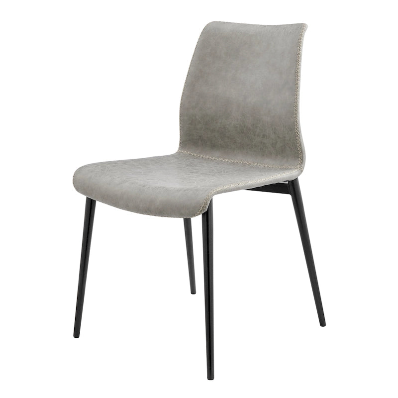 Chaise de salle à manger latérale Jayden en similicuir (lot de 2)