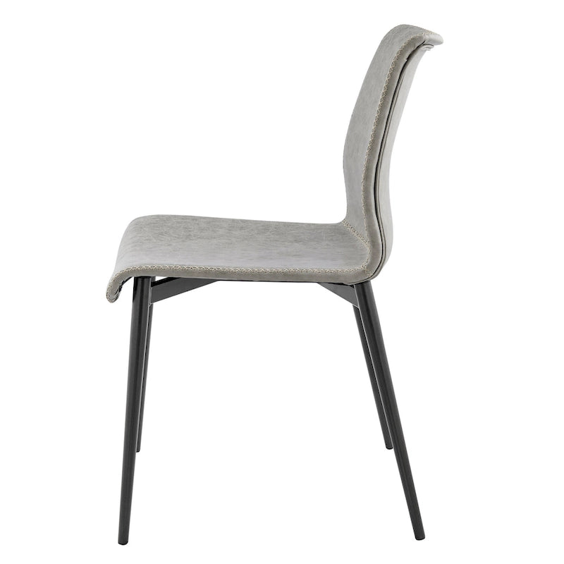 Chaise de salle à manger latérale Jayden en similicuir (lot de 2)