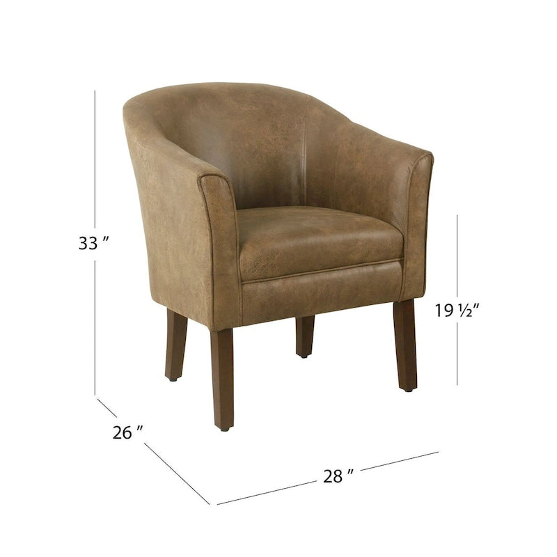Porch & Den Kingswell Upholstered Barrel Accent Chair