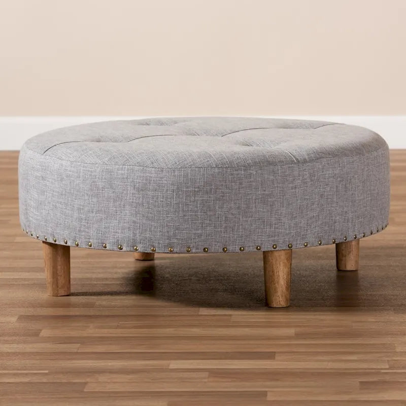 Modern and Contemporary Fabric Cocktail Ottoman