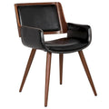 Chaise de salle à manger en similicuir de style milieu de siècle Carson Carrington Kjerringvag avec pieds en métal