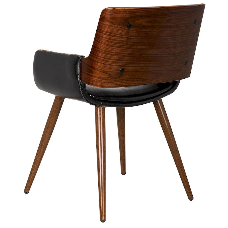 Chaise de salle à manger en similicuir de style milieu de siècle Carson Carrington Kjerringvag avec pieds en métal