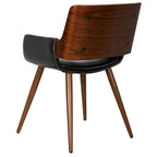 Chaise de salle à manger en similicuir de style milieu de siècle Carson Carrington Kjerringvag avec pieds en métal
