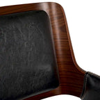 Chaise de salle à manger en similicuir de style milieu de siècle Carson Carrington Kjerringvag avec pieds en métal