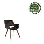 Chaise de salle à manger en similicuir de style milieu de siècle Carson Carrington Kjerringvag avec pieds en métal