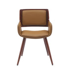 Chaise de salle à manger en similicuir de style milieu de siècle Carson Carrington Kjerringvag avec pieds en métal