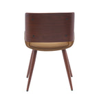 Chaise de salle à manger en similicuir de style milieu de siècle Carson Carrington Kjerringvag avec pieds en métal
