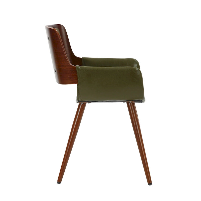 Chaise de salle à manger en similicuir de style milieu de siècle Carson Carrington Kjerringvag avec pieds en métal