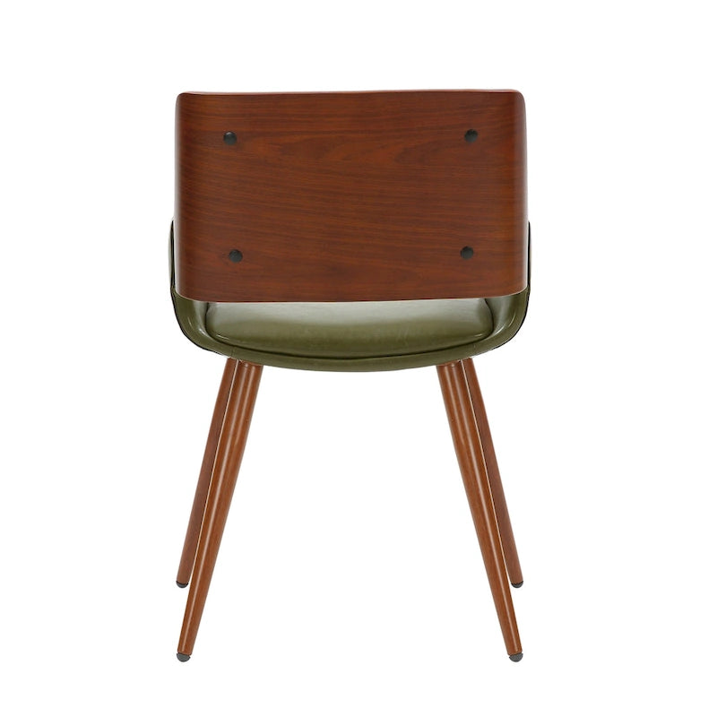 Chaise de salle à manger en similicuir de style milieu de siècle Carson Carrington Kjerringvag avec pieds en métal