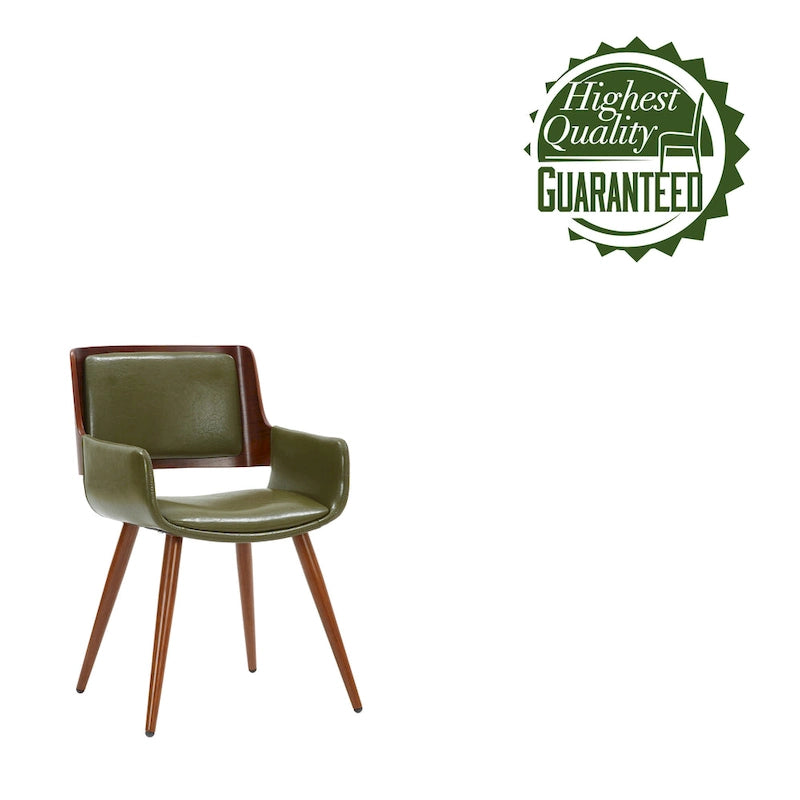 Chaise de salle à manger en similicuir de style milieu de siècle Carson Carrington Kjerringvag avec pieds en métal