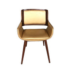 Chaise de salle à manger en similicuir de style milieu de siècle Carson Carrington Kjerringvag avec pieds en métal