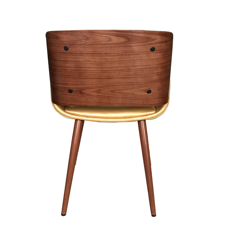Chaise de salle à manger en similicuir de style milieu de siècle Carson Carrington Kjerringvag avec pieds en métal