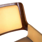 Chaise de salle à manger en similicuir de style milieu de siècle Carson Carrington Kjerringvag avec pieds en métal