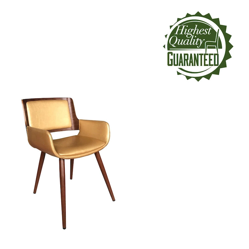 Chaise de salle à manger en similicuir de style milieu de siècle Carson Carrington Kjerringvag avec pieds en métal