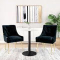 Tufted Velvet Upholstered Accent Dining Chairs Side Chairs (Set of 2)