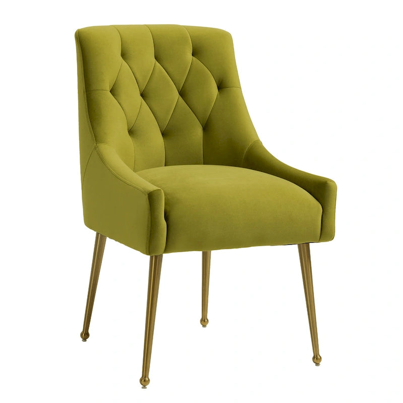 Tufted Velvet Upholstered Accent Dining Chairs Side Chairs (Set of 2)