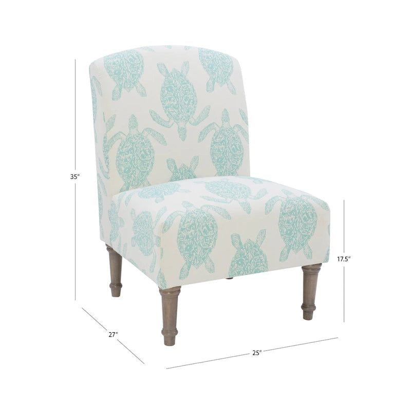 Fauteuil d'appoint Terrapin avec motif tortue