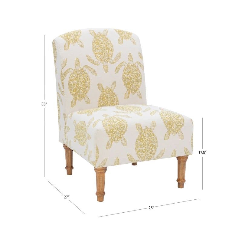 Fauteuil d'appoint Terrapin avec motif tortue