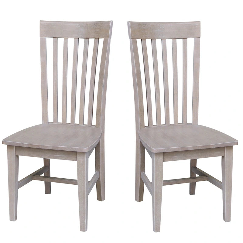 Chaises de salle à manger hautes en bois massif Mission, lot de 2