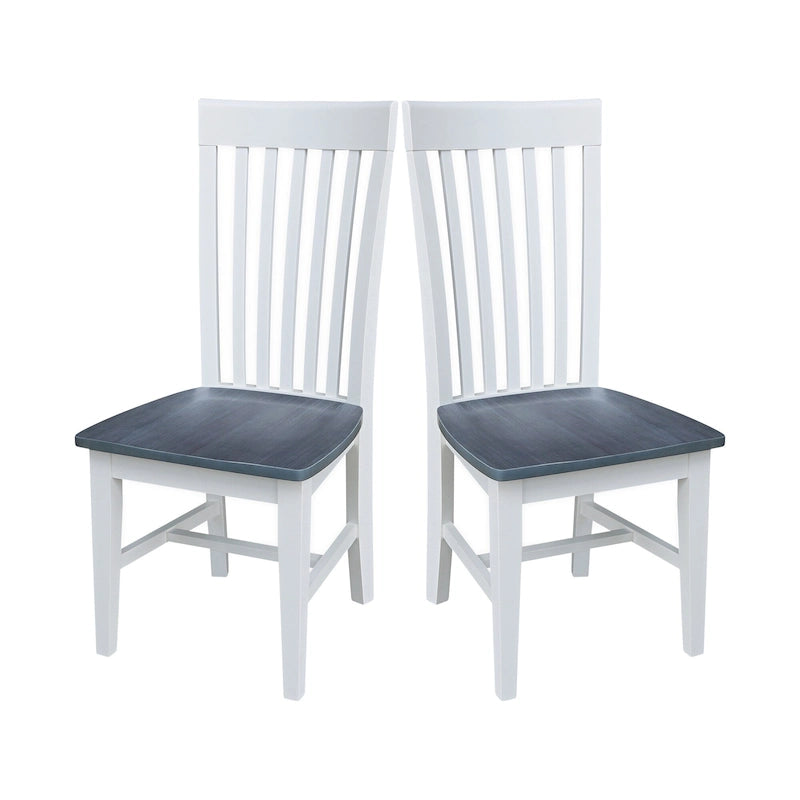 Chaises de salle à manger hautes en bois massif Mission, lot de 2