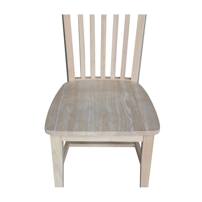 Solid Wood Tall Mission Dining Chairs, Set of 2