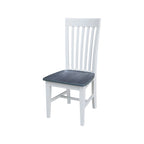 Solid Wood Tall Mission Dining Chairs, Set of 2