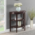 Convenience Concepts Newport Half-Circle Console Table with Shelves