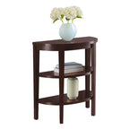 Convenience Concepts Newport Half-Circle Console Table with Shelves