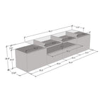 Meuble TV moderne Évora avec système d'éclairage LED