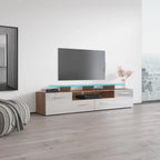 Meuble TV moderne Évora avec système d'éclairage LED