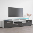 Meuble TV moderne Évora avec système d'éclairage LED