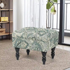 Adeco Ottoman Tabouret Repose-pieds capitonné Tissu Floral Coiffeuse