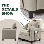 Ensemble de canapé sectionnel 3 pièces avec pouf et fauteuil