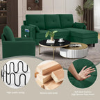 Ensemble de canapé sectionnel 3 pièces avec pouf et fauteuil