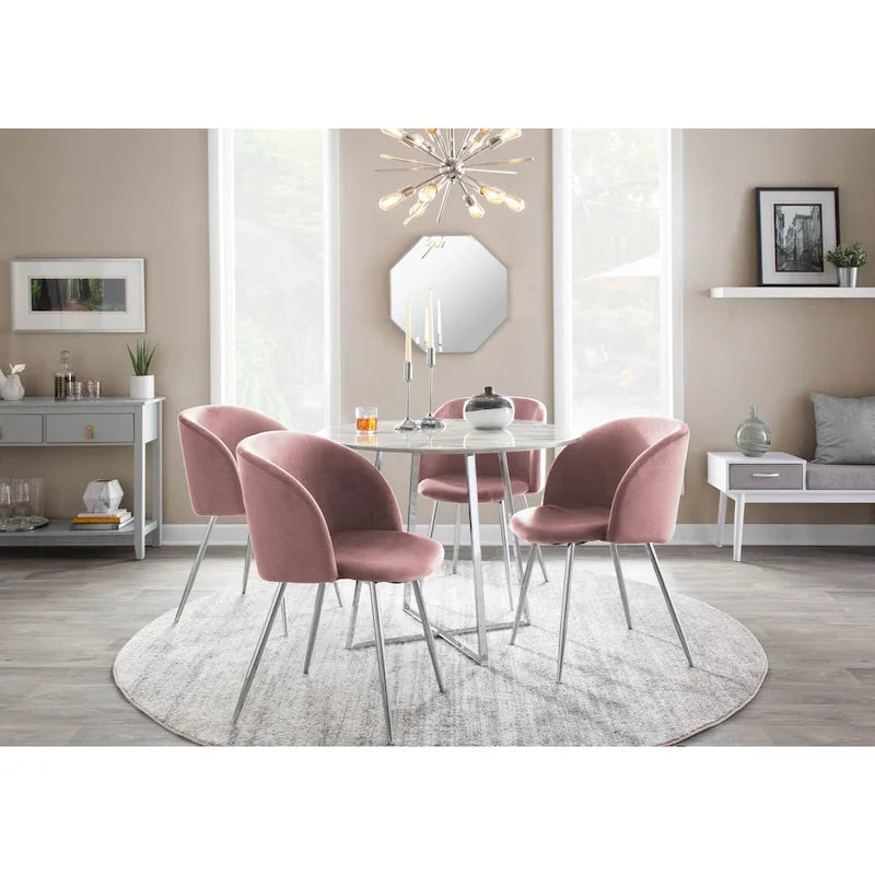 Silver Orchid Harding Upholstered Dining Chairs (Set of 2)