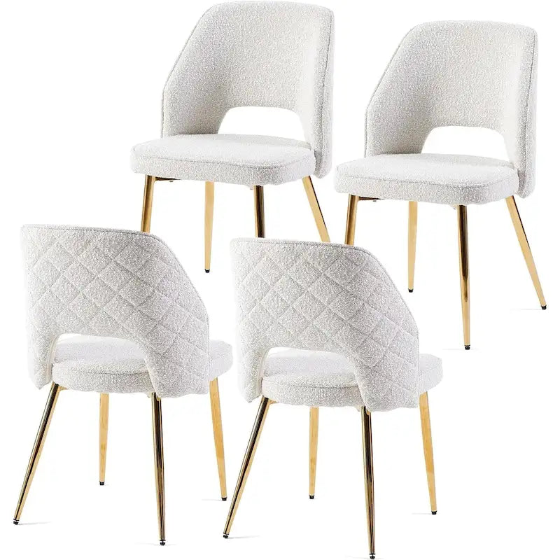 Lot de 4 chaises de salle à manger Howtai avec dossier ajouré