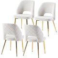 Lot de 4 chaises de salle à manger Howtai avec dossier ajouré