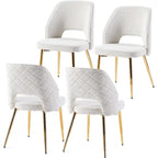 Lot de 4 chaises de salle à manger Howtai avec dossier ajouré
