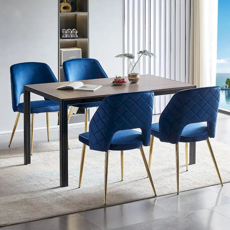 Lot de 4 chaises de salle à manger Howtai avec dossier ajouré