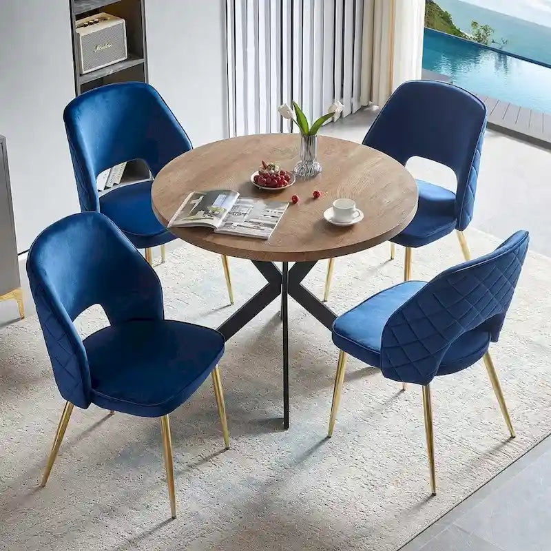 Lot de 4 chaises de salle à manger Howtai avec dossier ajouré