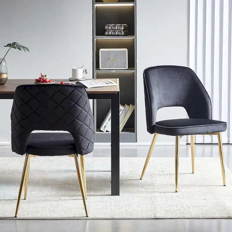 Lot de 4 chaises de salle à manger Howtai avec dossier ajouré