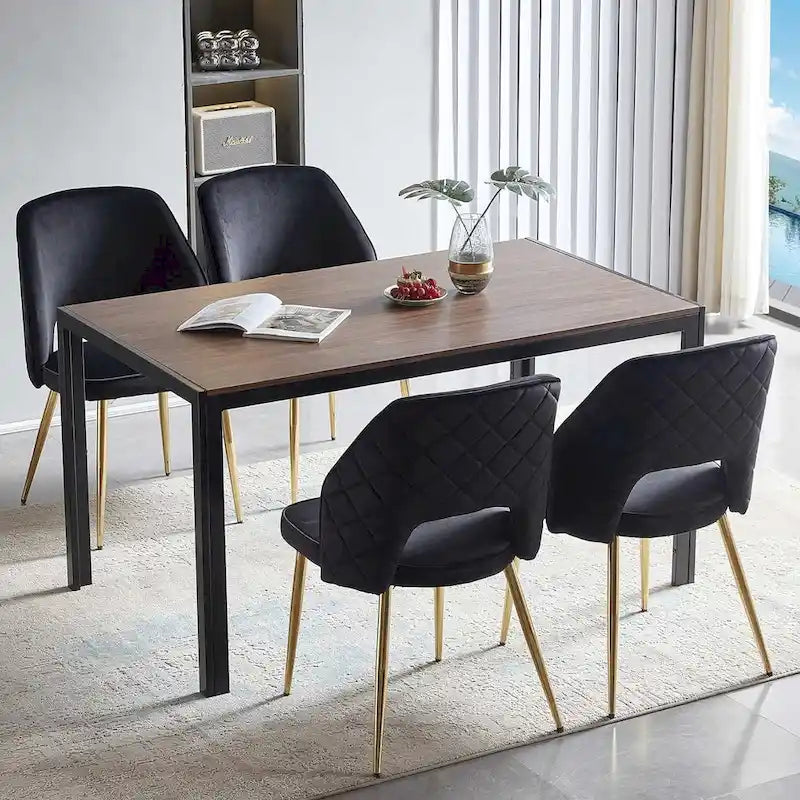 Lot de 4 chaises de salle à manger Howtai avec dossier ajouré