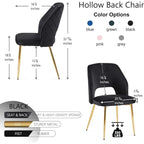 Lot de 4 chaises de salle à manger Howtai avec dossier ajouré