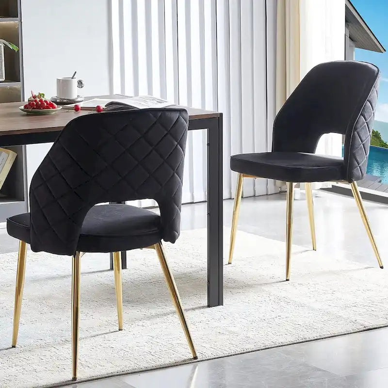 Lot de 4 chaises de salle à manger Howtai avec dossier ajouré