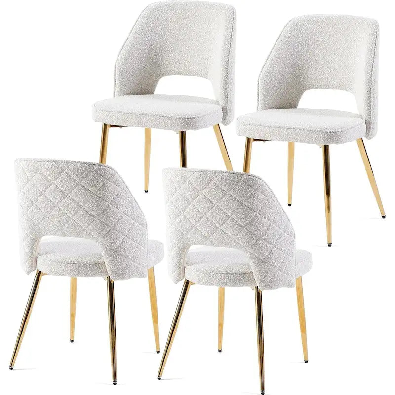 Lot de 4 chaises de salle à manger Howtai avec dossier ajouré